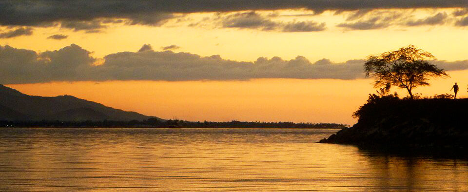 A runner at dusk, Dili, Timor-Leste
